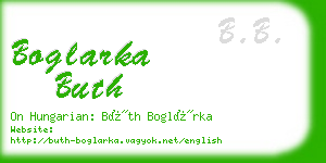 boglarka buth business card